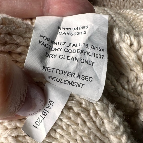 Knitz For Love And Lemons Chunky Cable Knit Sweater Bishop Sleeve S Slouchy Boho - Picture 7 of 12